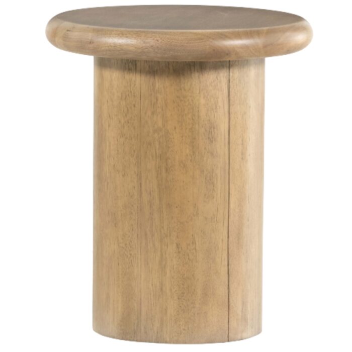 Cylindrical Wooden Side Table
