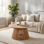 Miami Round Wooden Coffee Table (Solid Wood)