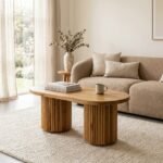 Salvador Oval Wood Coffee Table (Solid Wood)