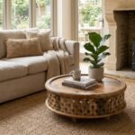 Carved Wood Coffee Table (Wood)