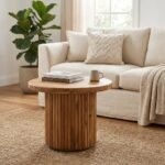 Aisne Round Wood Coffee Table (50 cm) (Wood)