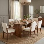 Dives Oval Dining Table 6-Seater (Solid Wood & cane) - Image 4