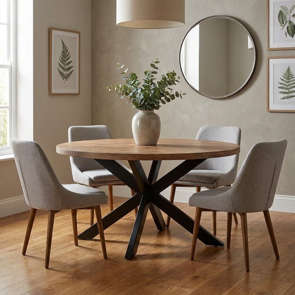 Olivia Oval Wood Table With Metal Legs (Solid Wood ) Olivia Oval Wood Table With Metal Legs (Solid Wood )