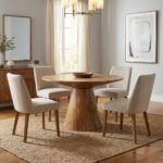 Slatina Mango Wood Round Table (Ø120 cm) (Solid Wood)
