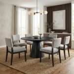 Arges Round Black Dining Table (Ø120 cm) (Black Wood) - Image 3
