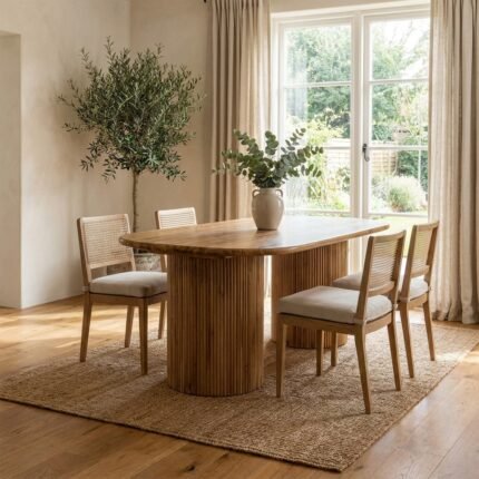 Oval Mango Wood Large Dining Tables (200x76 cm) (Solid Wood)