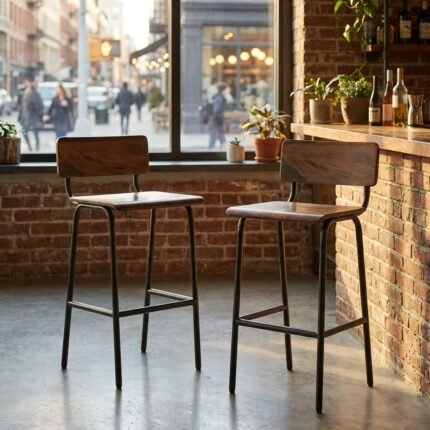 Essilor Argo Mango Wood Bar Chair