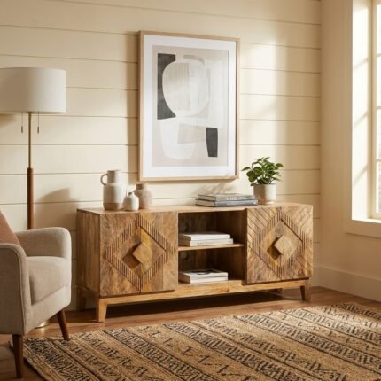 Chappell Handicraft TV Cabinet in mango wood (Solid Wood)