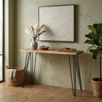 Samara Console Table With Hairpin Legs