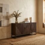 Kinshasa Retro Solid Mango Wood Sideboard (Solid Black Wood) - Image 3