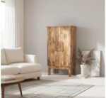 Gladiolus Natural Wood Wardrobe (Solid Wood)