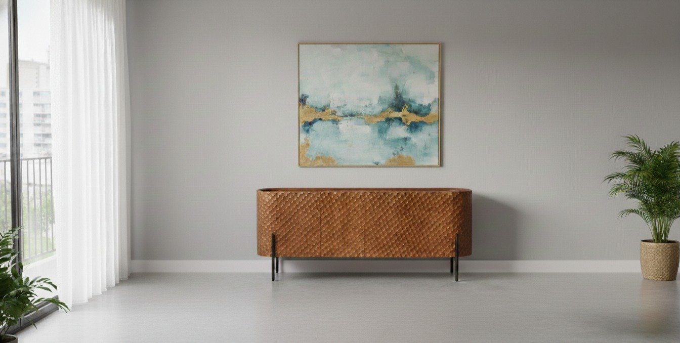 Buffet 177 cm end Maguire Naturel Sculpt – Design Artisanal & Moderne Buffet 177 cm end Maguire Naturel Sculpt – Design Artisanal & Moderne