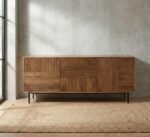 Carroway Ribbed Hazelnut Brown Sideboard