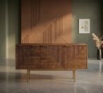 Industrial Mango Wood Sideboard with Metal Legs