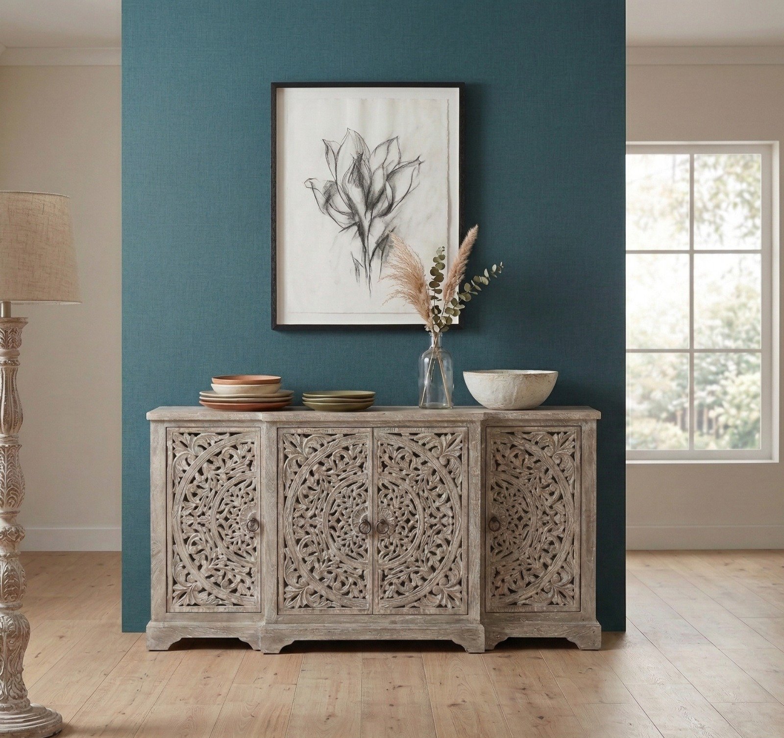 Joyse Handicraft Solid Wood Crafted Sideboard Joyse Handicraft Solid Wood Crafted Sideboard