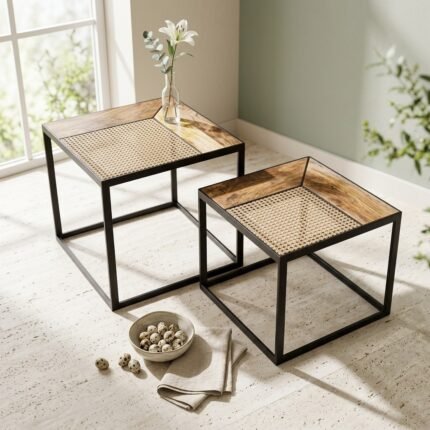 PREMIUM SOLID WOOD NESTING TABLE
