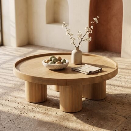 Round Wooden Coffee Table