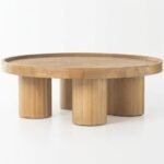 Round Wooden Coffee Table - Image 3