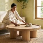 Round Wooden Coffee Table - Image 4