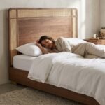 Pluribus Solid Wood King Size Bed Solid Wood with cane - Image 3