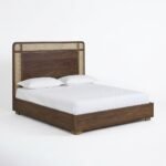Pluribus Solid Wood King Size Bed Solid Wood with cane