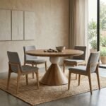 Valeria Solid Round Dining Table - Image 3