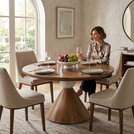 Tuscany Natural Wood Dining Table