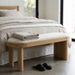 Columna Indian Off White Bench (Solid Wood)