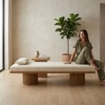 Flute Brazilin Wooden Bench (Solid Wood)