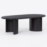 Black Crescent Coffee table (Solid Wood)