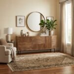Carroway Ribbed Hazelnut Brown Sideboard