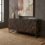 Majestic Gold Marcellus Four-Door Credenza (Solid Wood)