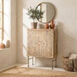 Modern Hand - Carved Solid Wood Wardrobe (Solid Wood) - Image 2