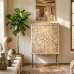 Modern Hand - Carved Solid Wood Wardrobe (Solid Wood) - Image 4