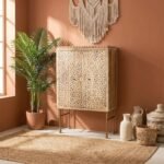 Modern Hand - Carved Solid Wood Wardrobe (Solid Wood)