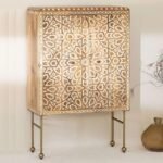 Modern Hand - Carved Solid Wood Wardrobe (Solid Wood)