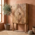 Argos Mango Wood High Cabinet (Solid Wood) - Image 2