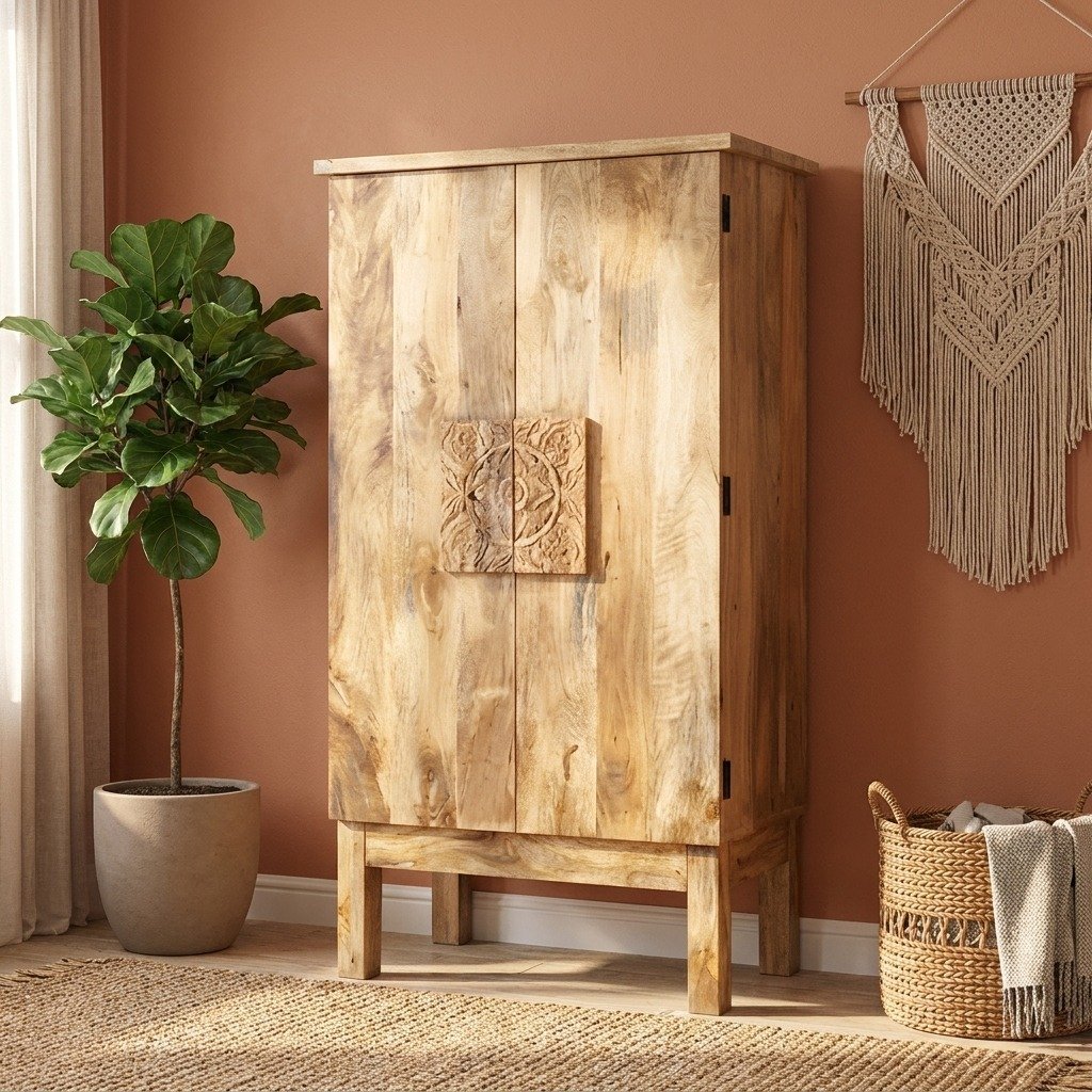 PRITI Accent Cabinet (Solid Wood with iron Legs) PRITI Accent Cabinet (Solid Wood with iron Legs)