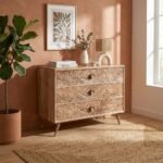 Folium Designer Wooden Chest of Drawers (Solid Wood) - Image 2