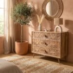 Folium Designer Wooden Chest of Drawers (Solid Wood) - Image 4