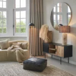 Black Solid Mango Wood TV Cabinet | Metal Legs - Image 3