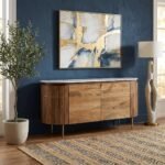Chloe Solid Wood Sideboard | Marble Top