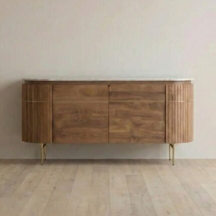 Chloe Solid Wood Sideboard | Marble Top
