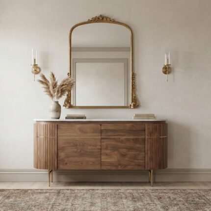 Chloe Solid Wood Sideboard | Marble TopChloe Solid Wood Sideboard | Marble Top