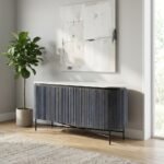 Leuven Solid Wood Sideboard | Marble Top (Black Wood) - Image 2