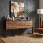 Sagres 2-Door Wooden Sideboard | Metal Legs - Image 4