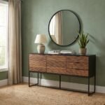 Sagres 2-Door Wooden Sideboard | Metal Legs