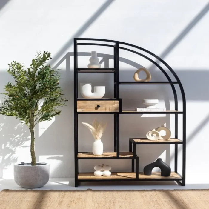 Salsburg Industrial Half Arch Display Shelves