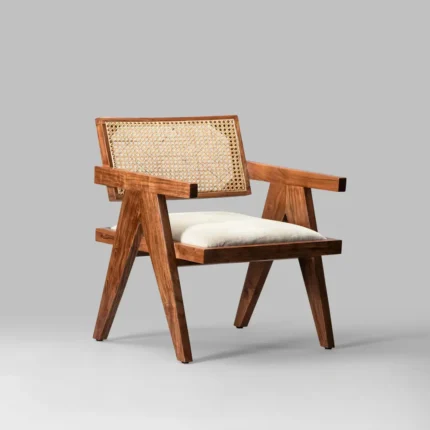 Constantine Solid Wood and Cane Arm Chair