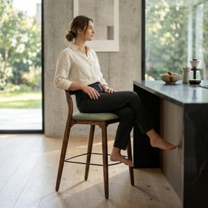 Edu Bar Chair (Solid Wood)